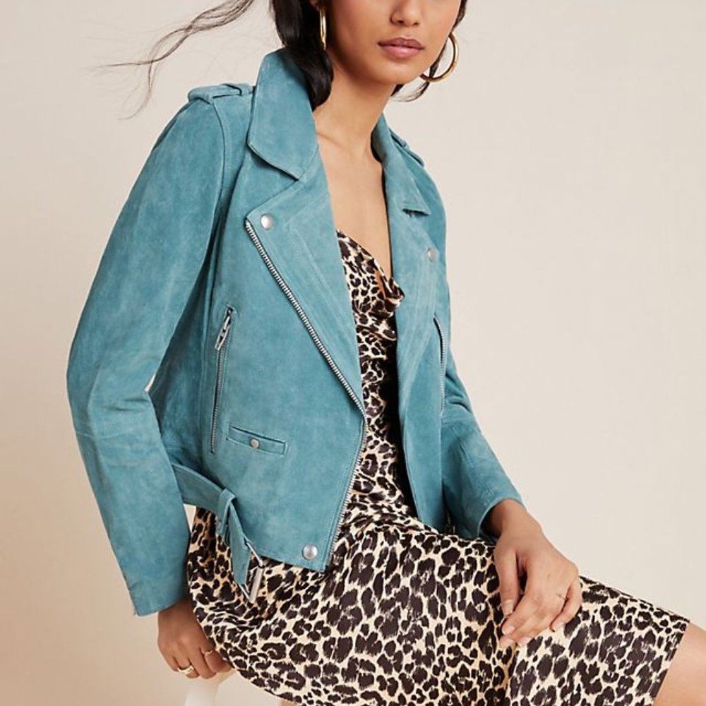 NWT BLANK NYC Annika Suede Moto Jacket
